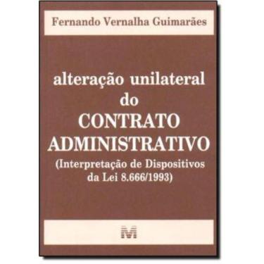 Imagem de Alteraaoo Unilateral Do Contrato Administrativo