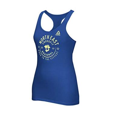 Imagem de Reebok 2017 Crossfit Regionals Northeast Women's Blue Road to The Fittest Racerback Tank Top CR7171