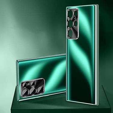 Imagem de Capa de metal Cermet para Samsung Galaxy S22 Ultra Capa protetora de lente de câmera Samsung Original Color 3D para Galaxy S22 plus Capa de telefone, verde, para Galaxy S22 Plus