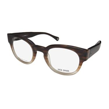Imagem de Jack Spade Pearson Mens/Feminino Designer Dobradiças de mola de aro completo Nome da marca Clássico Formato Durável Óculos Armação de Óculos, Matte Brown Fade, 47-23-140