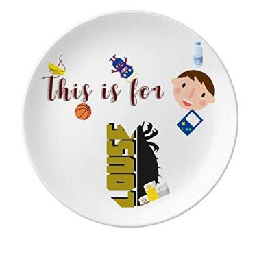 Imagem de Prato redondo de porcelana contra insetos Fear Animal Piolhos Prato de jantar masculino