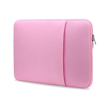 Imagem de Moniss Bolsa para laptop B2015 bolsa macia com zíper 13" para substituição de bolsa para laptop MacBook Air Pro ultrabook rosa