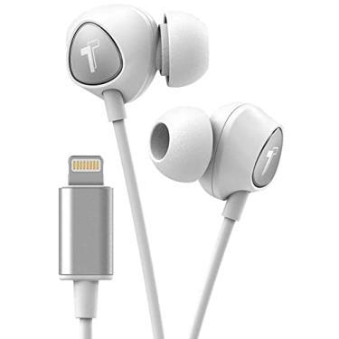 Imagem de Fones de ouvido Thore iPhone com conector Lightning certificado pela Apple Earphones (V100) fones de ouvido intra-auriculares com fio com controle de volume e microfone para iPhone X, XS iPhone 11 e 11 Pro Max (prata branca)