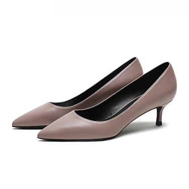 Imagem de Sapato feminino bico fino salto alto sapato salto stiletto salto alto clássico fechado sapato sapato de festa slip on, rosa, 39 EU/8 EUA