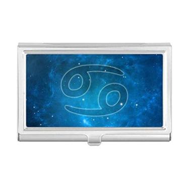 Imagem de Porta-cartões de visita com Constelação de Câncer Noite Estrelada no Câncer do Zodíaco