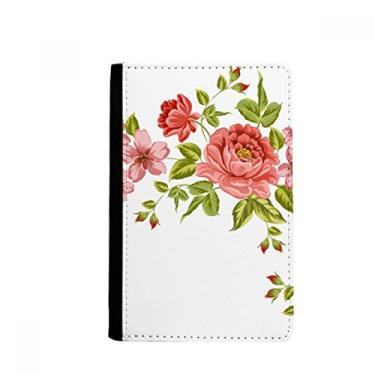 Imagem de Carteira com estampa de rosas vermelhas e flores, porta-passaporte, Notecase Burse