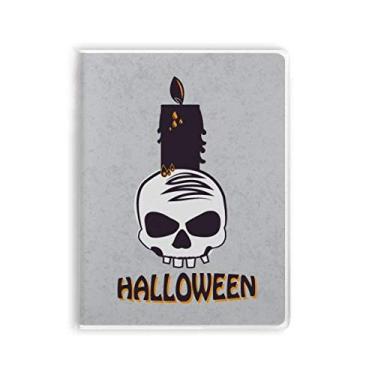 Imagem de Diário de capa macia para Halloween Candles Skull Witch Notebook