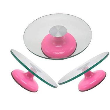 Imagem de bailarina suporte de bolo giratória rosa