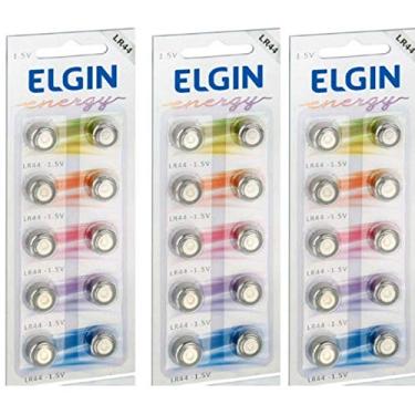 Imagem de Kit Bateria Lr44 Elgin 3 Blister C/10 Un cada Ref. 82194