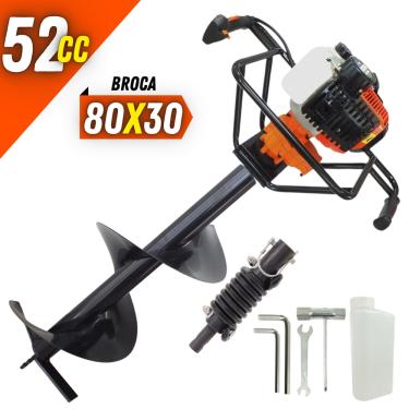 Imagem de Perfurador de Solo Vulcan Trent VPS520 2T 52cc 2,5hp Ideal Para a Construção Civil Acompanha Broca 80x30cm Com Pino Trava + Amortecedor Kawashima