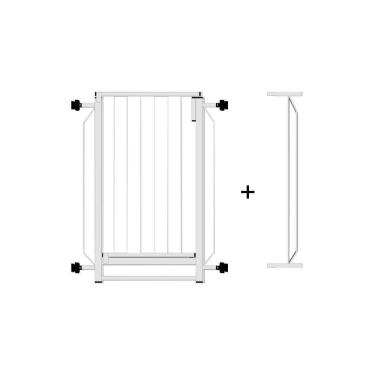 Imagem de Grade De Proteção Pet/kids Com Extensor 80 Cm Branco - Cor: Branco