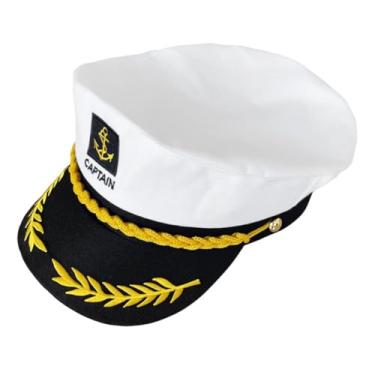 Imagem de KOMBIUDA chapéu de marinheiro oficial marinheiro da chapéus de festa náutica decoração chapéu de sol chapéu de capitão para o exterior verão Acessórios boné azul marinho decorar
