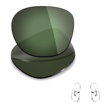 Imagem de Mryok Lentes de substituição polarizadas e peças de nariz para Ray-Ban RB4334D 55 mm - Cinza Verde