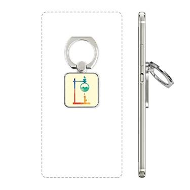 Imagem de Cantil redondo aquecido com fundo de xadrez, quadrado, suporte de anel para celular, suporte universal, presente