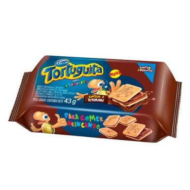 Imagem de Biscoito Bolacha Recheado Tortuguita 43G Chocolate - Arcor
