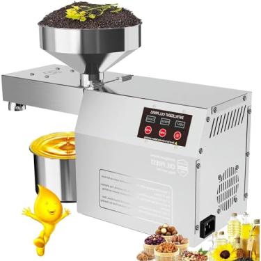 Imagem de Prensa De óLeo EléTrica 610W (6-9 Kg/H), Extrator De óLeo - Controle Inteligente De Temperatura + FunçãO Reversa, Prensa De óLeo Quente E Frio - DobráVel/FáCil De Limpar*1