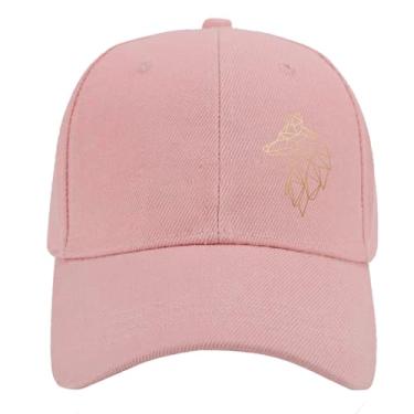 Imagem de Boné de beisebol geométrico dourado lobo boné caminhoneiro para adolescentes retrô snapbacks, rosa, Tamanho Único