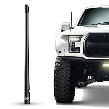 Imagem de RONIN FACTORY Antena de caminhão para Ford F150 Acessórios curtos F250 F350 Super Duty Dodge RAM 1500 Raptor Accesorios (Bronco 21-23) Acessórios de substituição curta (12 polegadas) TuffLock