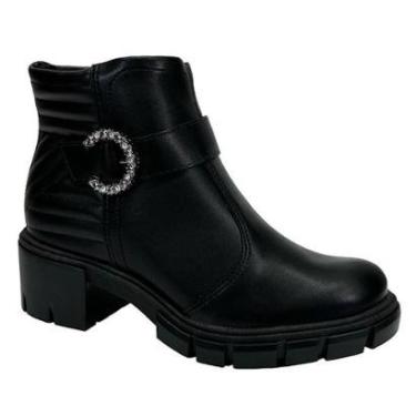 Imagem de Bota Moleca Coturno Salto Médio 5338.110 Preto-Feminino