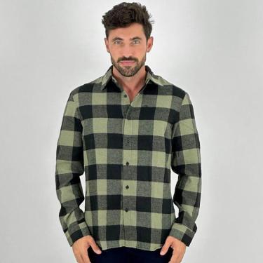 Imagem de Camisa Dixie Manga Longa Flanela Xadrez Masculina-Masculino