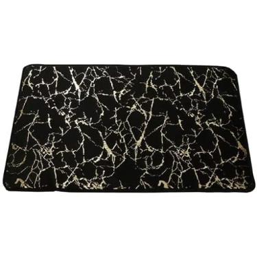 Imagem de Tapetes de áreaRetângulo Tapete Capacho Tapete Tapete de banho Varanda Luxo Sala de estar Lavável Quarto Tapetes de cabeceira Tapete de área, preto, XL 60x120cm