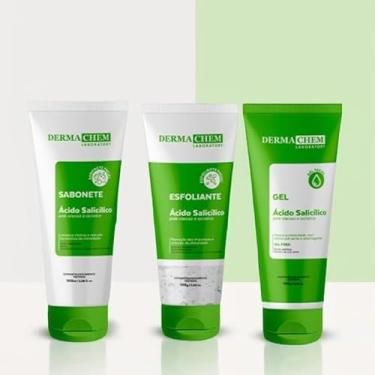 Imagem de Kit Skincare Anti Acne e Oleosidade Sabonete + Esfoliante + Gel Hidratante Dermachem