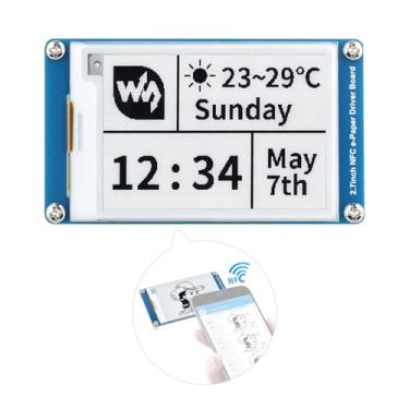 Imagem de Waveshare 2.7inch Passive NFC-Powered E-Paper Module No Battery Wireless Powering & Data Transfer Provides Android APP Black and White Display