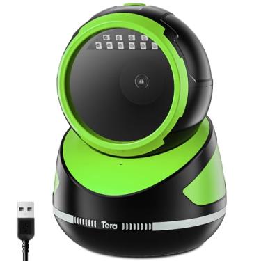 Imagem de Tera Scanner de código de barras omnidirecional: Versão Pro Desktop 1D 2D QR USB com fio ângulo ajustável Plug and Play Leitor de código de barras para POS Supermercado Loja de varejo Pagamento móvel