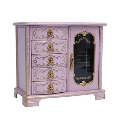 Imagem de Organizador de jóias caixa de jóias vintage trinket caixa de jóias com 3 gavetas multifuncional caixa de armazenamento de jóias angustiado. Estojo para joias Armazenamento para exibição de joias/295