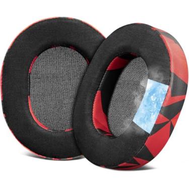 Imagem de SOULWIT Almofadas de Substituição para SteelSeries Arctis 1/3/5/7/7+/7P/7P+/7X/7X+/9/9X/Pro/Prime (Não são Compatíveis com Qualquer Modelo Arctis Nova) fones de ouvido - GR Tempestade Vermelha