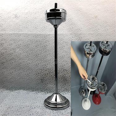 Imagem de Suporte para cinzeiro, cinzeiro moderno, aço inoxidável, contemporâneo, autolimpante, telescópico, para fumar, cinzeiros para cigarro, pátio alto, suporte para cinzas à prova de vento, B, ci