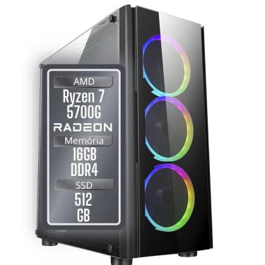 Imagem de PC Gamer 3Green Winner, AMD Ryzen 7 5700G, 16GB DDR4, SSD 512GB, Gráficos Radeon VEGA, Fonte 500W - GSW-24011
