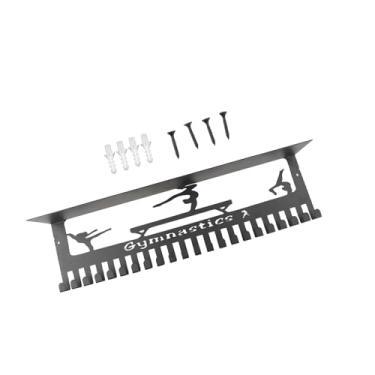 Imagem de Dynwave Medalha Cabide Montado Na Parede Prêmio Fita Organizador Metal Troféu Prateleira Porta Medalhas para Karatê Softball Ginástica Esporte Corrida, Ginástica