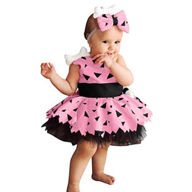 Imagem de Eoailr Fantasia de Halloween para meninas meninas meninas bebê menina cachorro vestido histórico infantil (X1-4-rosa, 12-18 meses)