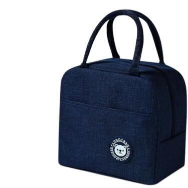 Imagem de Bolsa Lancheira Térmica Com Alça Para Marmita quente e frio Trabalho Passeios Escola (azul)