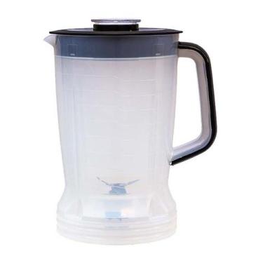 Imagem de Copo Compatível Arno Power Max 1000W e 700W Translúcido Tampa Preta - 