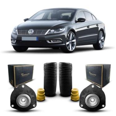 Imagem de Par Kit Coxim Batedor Suporte + Batente Coifa Amortecedor Dianteiro Vo