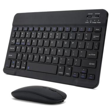 Imagem de Kit Teclado e Mouse Bluetooth Samsung Tab A8 - Preto - Star Capas E Ac