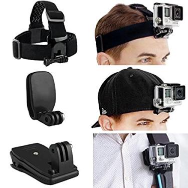 Imagem de CamKix Conjunto de suporte de cabeça e mochila compatível com GoPro Hero 13, 12,11, 10, 9, 8,7, 6, 5, preto, Session, Hero 4, preto, prata, Hero+ LCD, 3+, 3, DJI Osmo Action