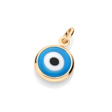 Imagem de Pingentebanhado ouro 3x 24k 18k e 22k feminino olho grego azul rommane