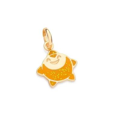 Imagem de Pingentebanhado ouro 3x 24k 18k e 22k feminino infantil estrela dos de