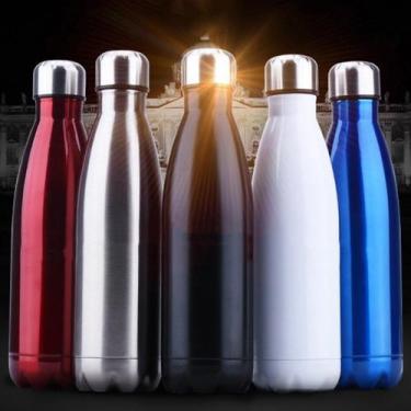 Imagem de Garrafa 750ml Parede Dupla Térmica Aço Inox  Água - 750ML TERMICA, VER