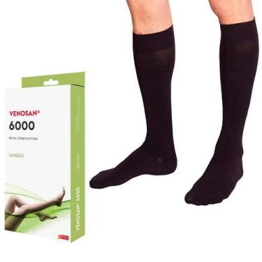 Imagem de Meia 3/4 Média Compressão Venosan 6000 AD 20-30 PE Fechado, Preto, P
