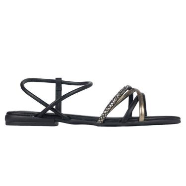 Imagem de Sandália Via Uno Rasteira Strass Mississipi