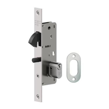 Imagem de Fechadura porta correr bico papagaio interna cromada 28mm 3f