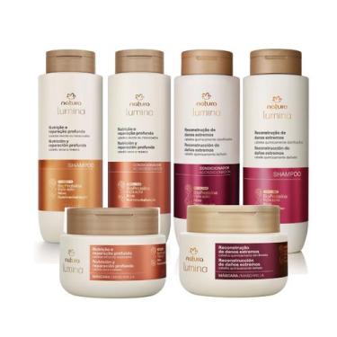 Imagem de Kit Lumina Natura Reconstrução Quimicamente Danificados Cabelos Secos 