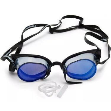 Imagem de Oculos Natação Sueco Hammerhead Swedish PRO Mirror Espelhado, Azul, Pr