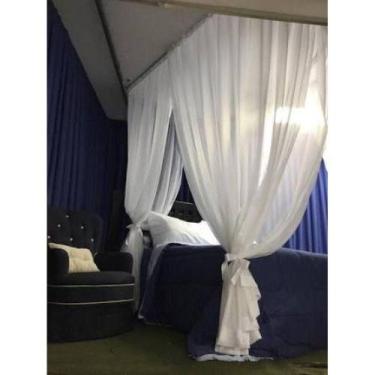 Imagem de Mosquiteiro De Teto Solteiro 100X200X280Cm Branco - Rosa Cortinas