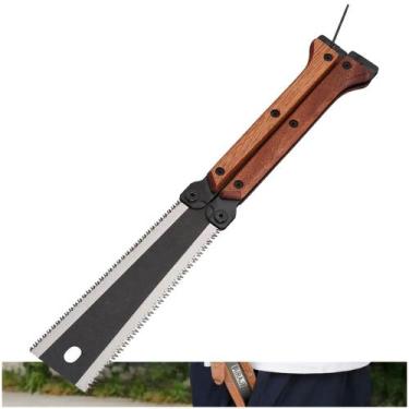 Imagem de Serrote Japonês Dobrável Compacto Acampamento Marcenaria Profissional 