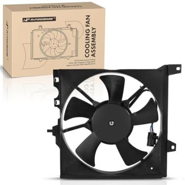 Imagem de A-Premium Conjunto de ventoinha de arrefecimento do radiador do motor compatível com modelos selecionados Nissan - Sentra 1991 1992 1993 1994, 1.6L 2.0L, apenas transmissão automática - Substituição #